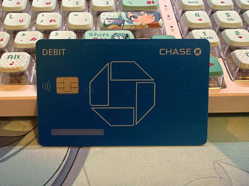 Chase 借记卡本笔记仅分享卡面，无不良引导